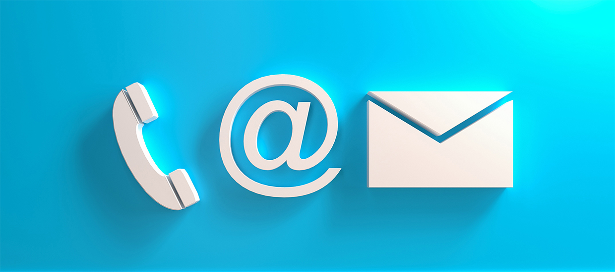 Image of a telephone and mail icon