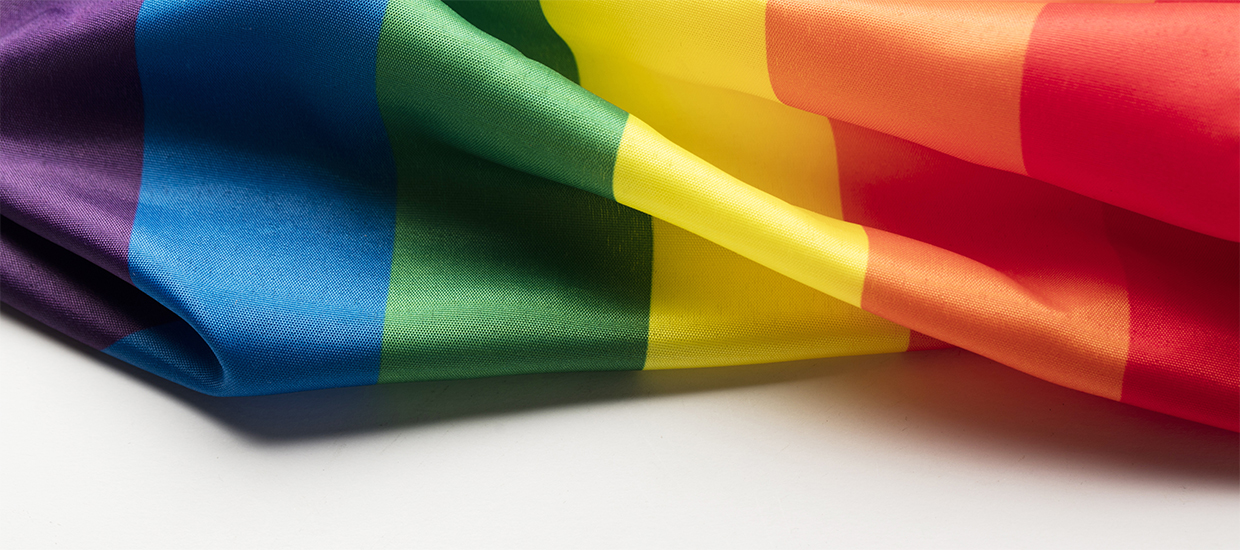 Image of a rainbow flag
