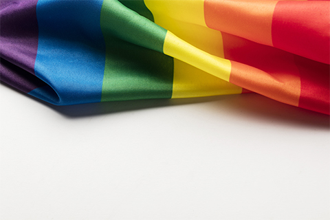 Image of a rainbow flag