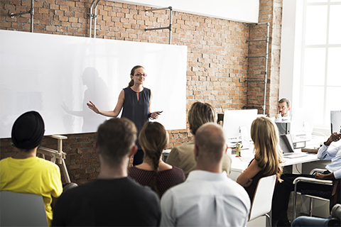 Image of a person conducting a seminar